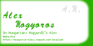 alex mogyoros business card