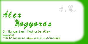 alex mogyoros business card